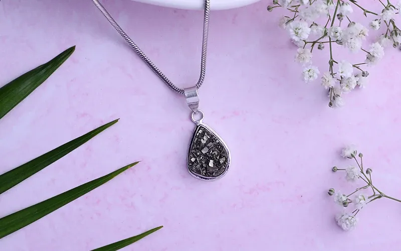 Pyrite Drop Pendant | Attracts Money